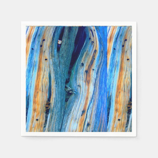weathered blue  barn boards napkin (Front)