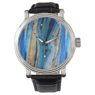 weathered blue barnboard watch