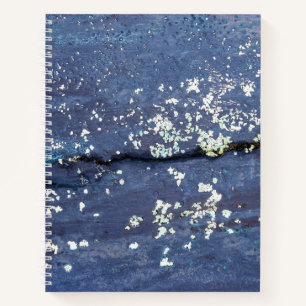 Weathered Blue Paint Abstract Notebook
