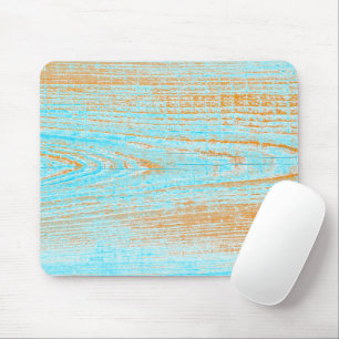 Weathered Board In Blue And Orange Mouse Pad