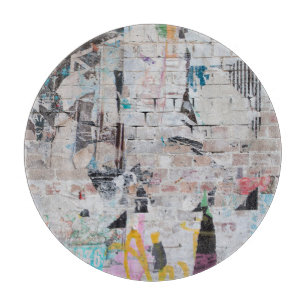 Weathered Brick: Urban Poster Wall. Cutting Board