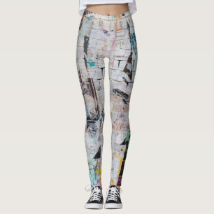 Weathered Brick: Urban Poster Wall. Leggings