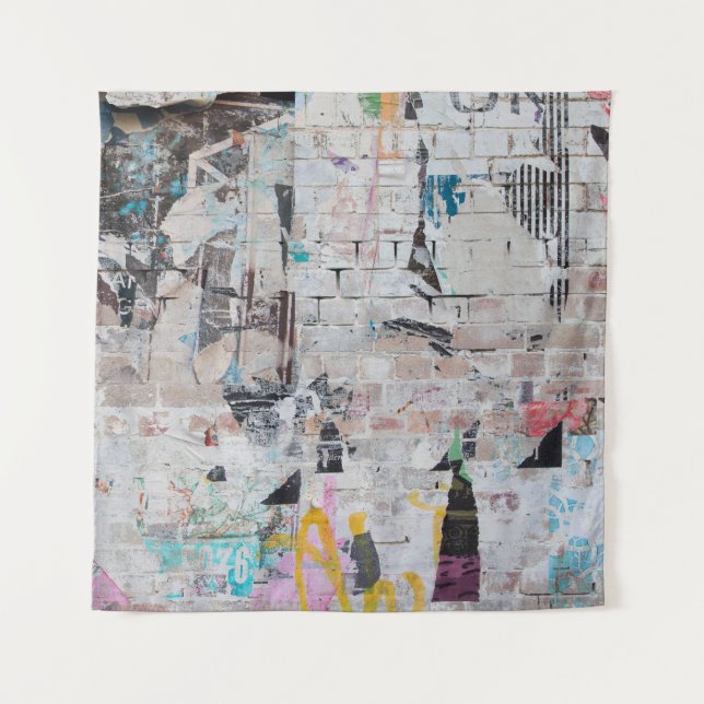 Weathered Brick: Urban Poster Wall. Tapestry (Front)