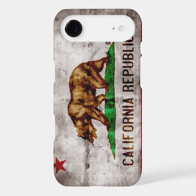 Weathered California Flag Case-Mate iPhone Case (Back)