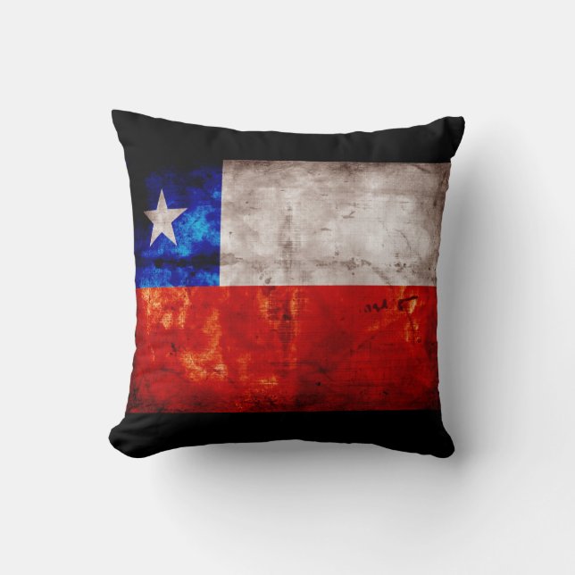 Weathered Chile Flag Cushion (Front)