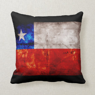 Weathered Chile Flag Cushion