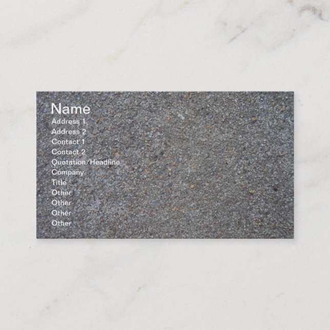 Weathered Concrete Business Card (Front)