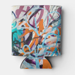 Weathered concrete wall, grungy texture. can cooler