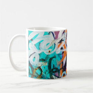 Weathered concrete wall, grungy texture. coffee mug