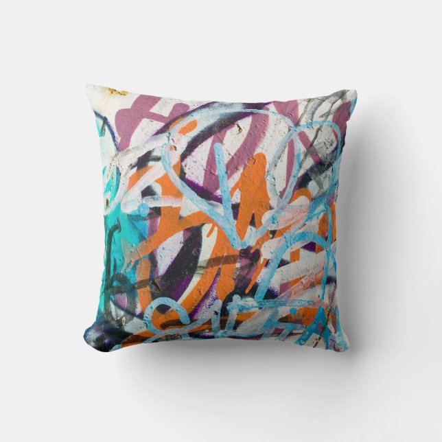 Weathered concrete wall, grungy texture. cushion (Front)