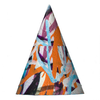 Weathered concrete wall, grungy texture. party hat