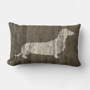Weathered Dachshund Lumbar Cushion
