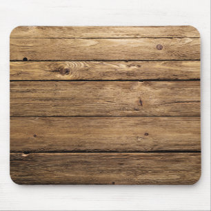 Weathered Dark Planks Mouse Pad