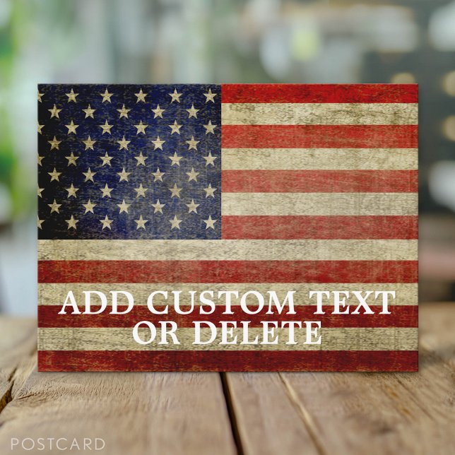 Weathered, distressed American Flag Postcard (Custom Postcard)