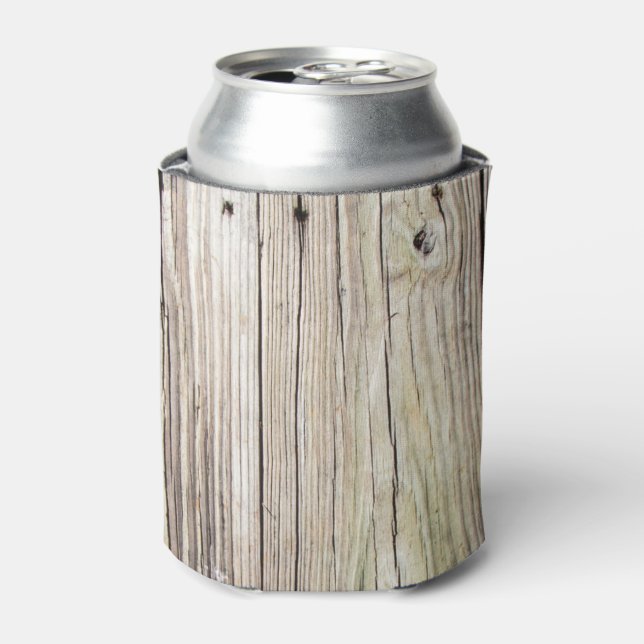Weathered Dock Boards Can Cooler (Can Front)