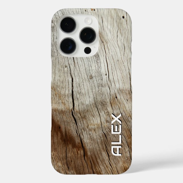 Weathered Driftwood Texture – Coastal Rustic Case-Mate iPhone Case (Back)