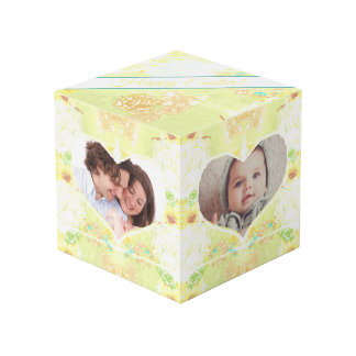 Weathered Floral Fantasy Easter Photo Cube