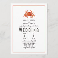 Weathered Gingham Crab Wedding