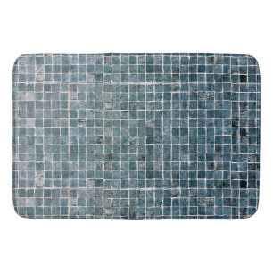 Weathered Green Realistic Mosaic Texture Funny Bath Mat