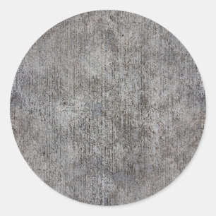 Weathered Grey Cement Sidewalk Classic Round Sticker