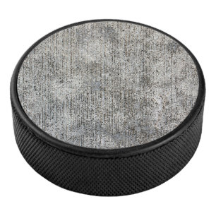 Weathered Grey Cement Sidewalk Hockey Puck