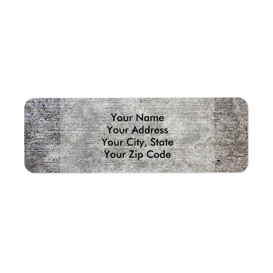 Weathered Grey Cement Sidewalk Return Address Label