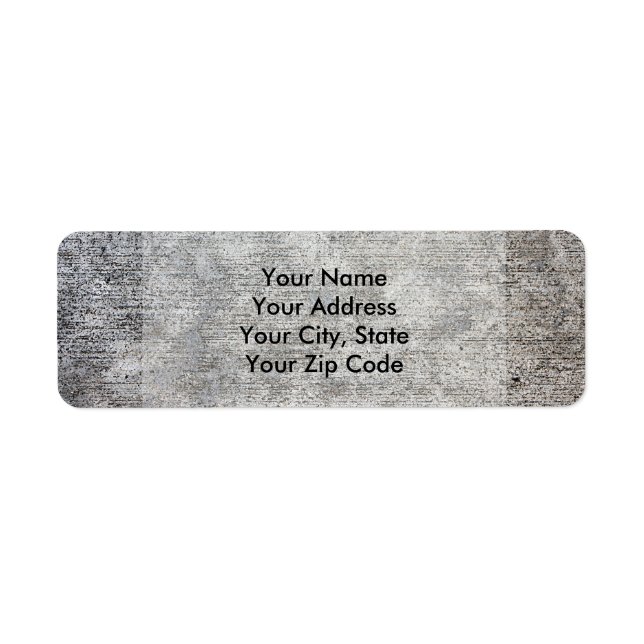 Weathered Grey Cement Sidewalk Return Address Label (Front)