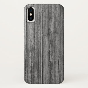 weathered grey wood background iPhone x case