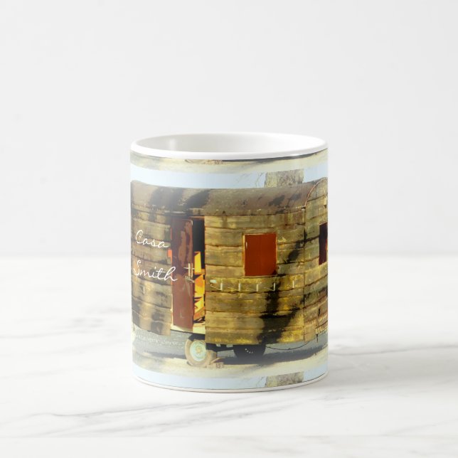 Weathered gypsy caravan Thunder_Cove any colour Coffee Mug (Center)