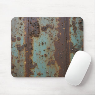Weathered Industrial Metal Texture Mouse Pad