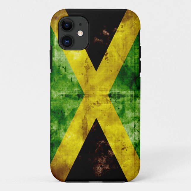 Weathered Jamaica Flag Case-Mate iPhone Case (Back)
