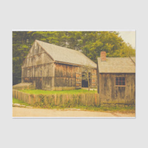 Weathered Momma Barn with Her Baby Barn Tissue Paper