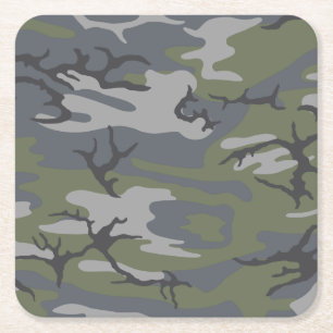 Weathered Outcrop Camo Square Paper Coaster
