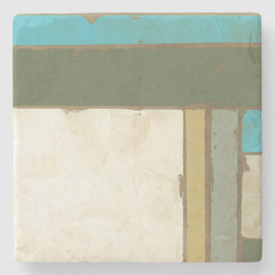 Weathered Panel Painting by Jennifer Goldberger Stone Coaster
