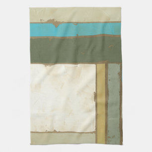 Weathered Panel Painting by Jennifer Goldberger Tea Towel