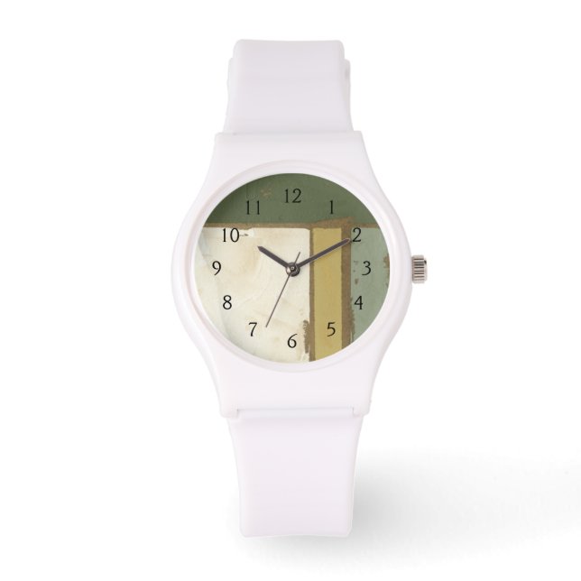 Weathered Panel Painting by Jennifer Goldberger Watch (Front)