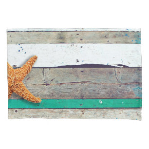 Weathered plank beach rustic seashore pillowcase