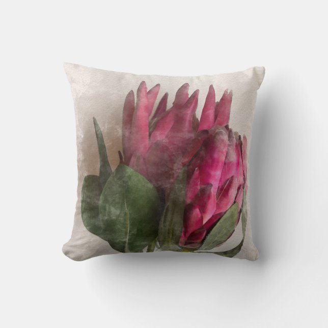 Weathered Protea Bouquet Pillow Variant Sizes (Front)