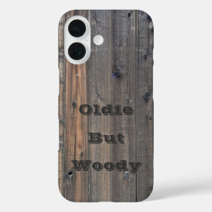 Weathered Redwood Fence Closeup Photo Image Print iPhone 16 Case