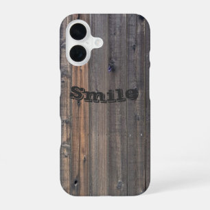Weathered Redwood Fence Closeup Photo iPhone 16 Case