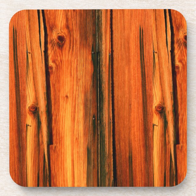 weathered rustic barn boards coaster (Front)