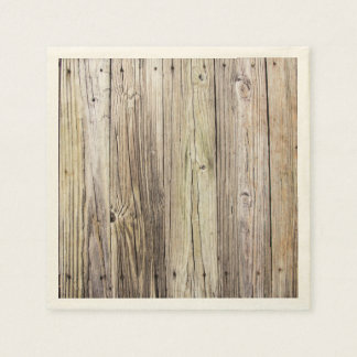 Weathered Rustic Wood Dock Boards Napkin