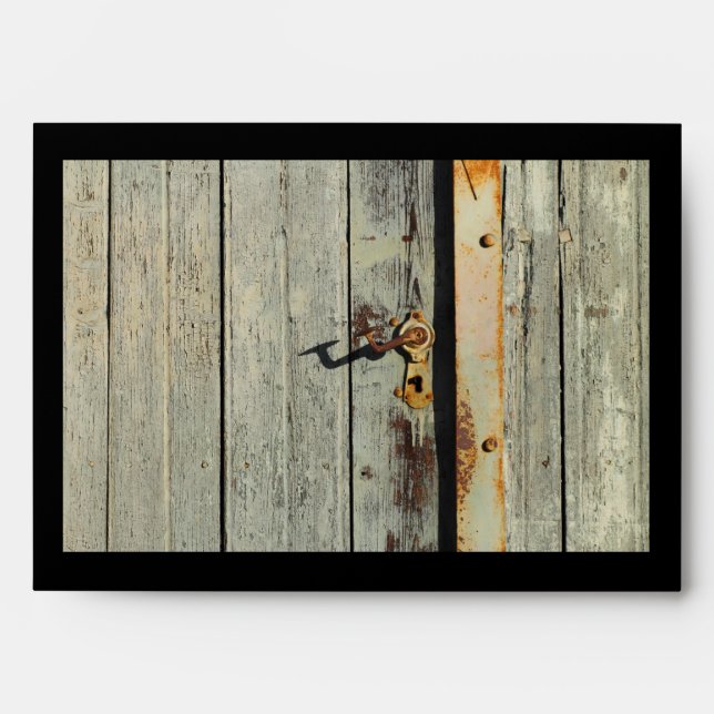 Weathered Rusty Door Handle Envelopes (Front)