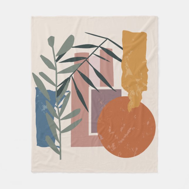 Weathered Shapes And Stalks Fleece Blanket (Front)