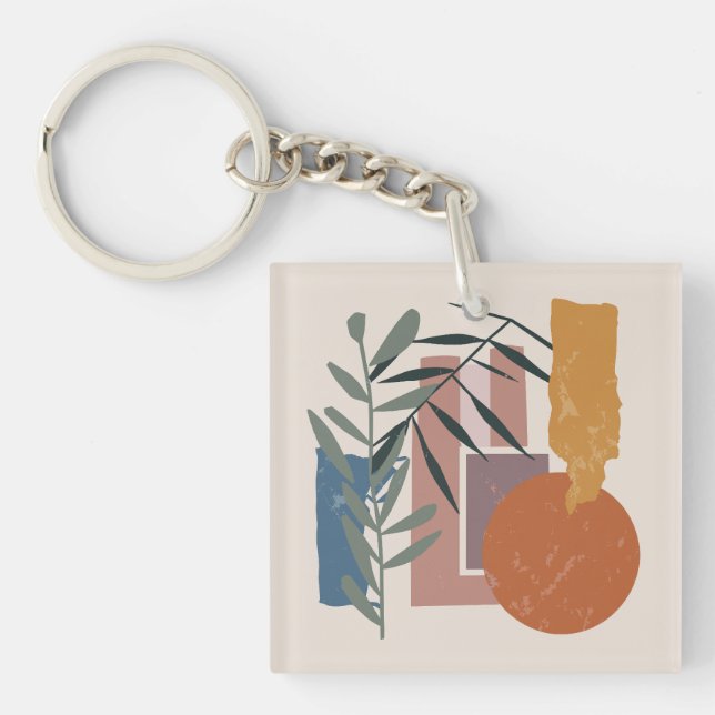 Weathered Shapes And Stalks Key Ring (Front)