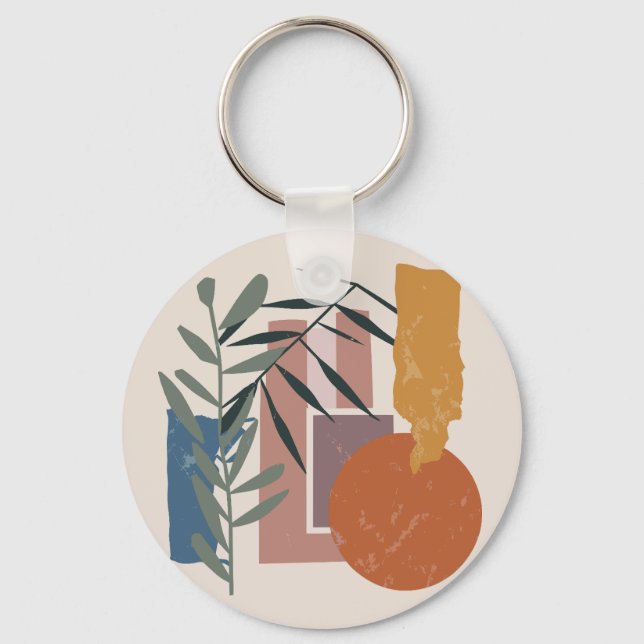 Weathered Shapes And Stalks Key Ring (Back)