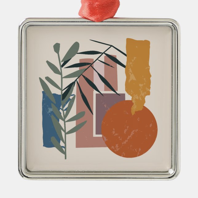 Weathered Shapes And Stalks Metal Ornament (Front)