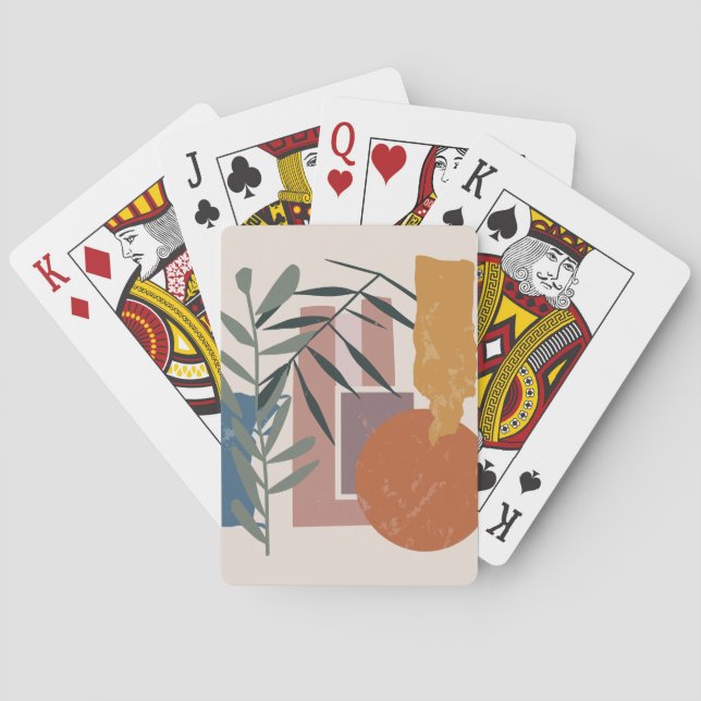 Weathered Shapes And Stalks Playing Cards (Back)