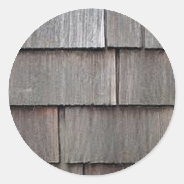 Weathered Shingles Classic Round Sticker (Front)