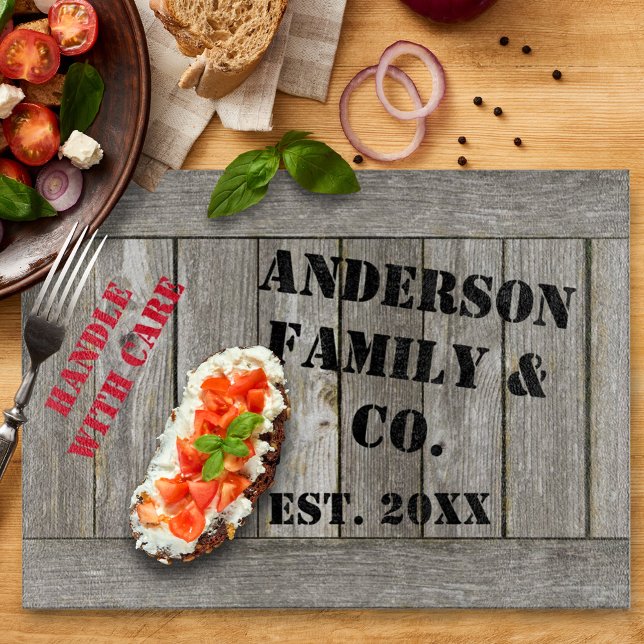 Weathered Silver Wood Crate Personalised Cutting Board (Creator Uploaded)